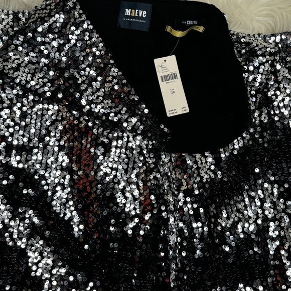 Anthropologie The Colette Cropped Wide-Leg Sequin Pants - Picture 4 of 13